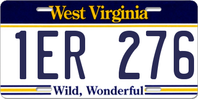 WV license plate 1ER276