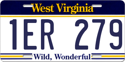 WV license plate 1ER279
