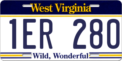 WV license plate 1ER280