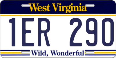 WV license plate 1ER290