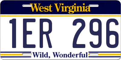 WV license plate 1ER296