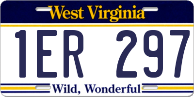 WV license plate 1ER297