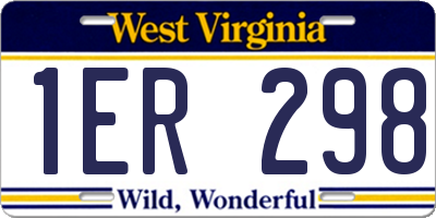 WV license plate 1ER298