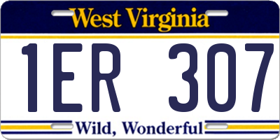 WV license plate 1ER307