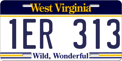 WV license plate 1ER313