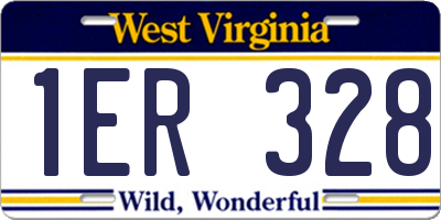WV license plate 1ER328