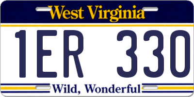 WV license plate 1ER330