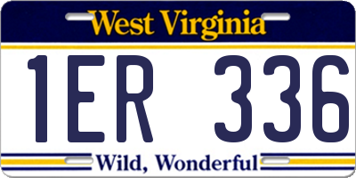 WV license plate 1ER336