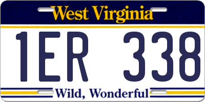 WV license plate 1ER338