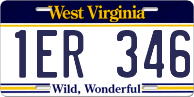 WV license plate 1ER346