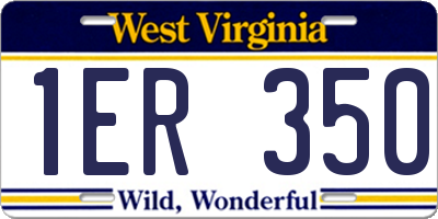 WV license plate 1ER350