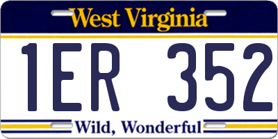 WV license plate 1ER352
