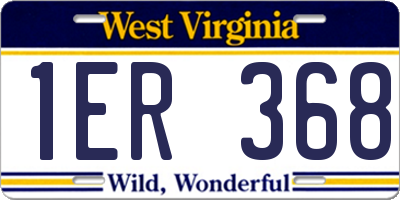 WV license plate 1ER368