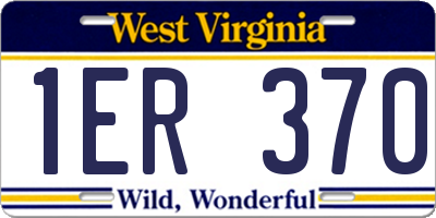 WV license plate 1ER370