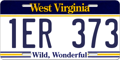 WV license plate 1ER373
