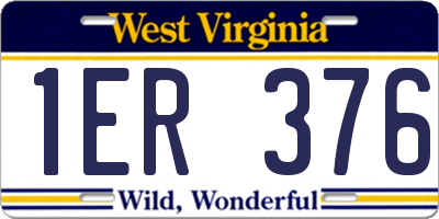 WV license plate 1ER376