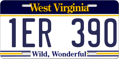 WV license plate 1ER390