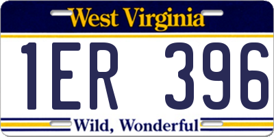 WV license plate 1ER396