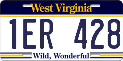 WV license plate 1ER428