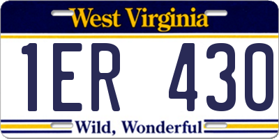 WV license plate 1ER430