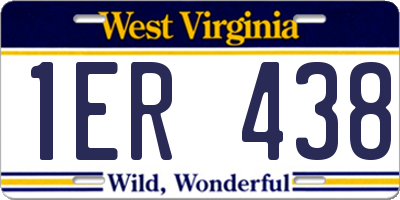 WV license plate 1ER438