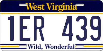 WV license plate 1ER439
