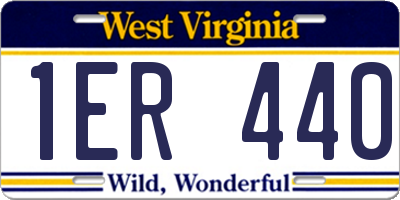 WV license plate 1ER440