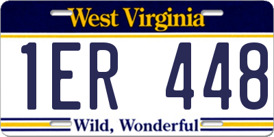 WV license plate 1ER448