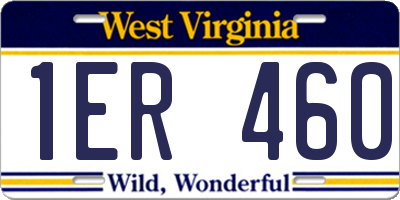 WV license plate 1ER460