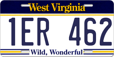 WV license plate 1ER462