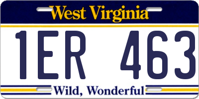 WV license plate 1ER463
