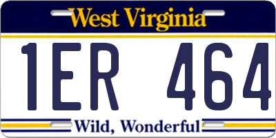 WV license plate 1ER464