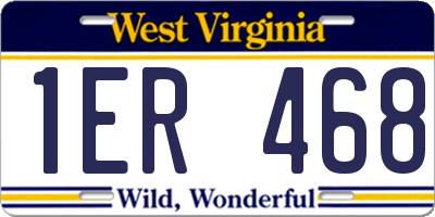WV license plate 1ER468