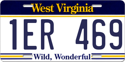 WV license plate 1ER469
