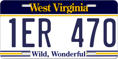 WV license plate 1ER470
