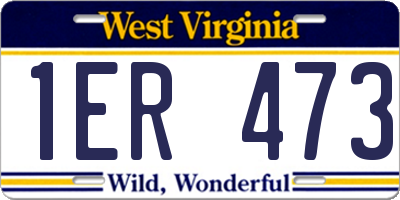 WV license plate 1ER473