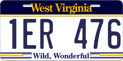 WV license plate 1ER476