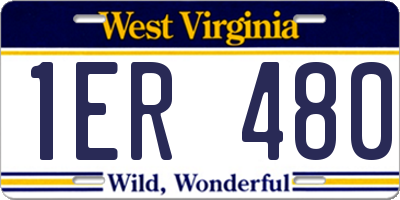 WV license plate 1ER480