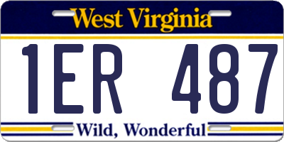 WV license plate 1ER487