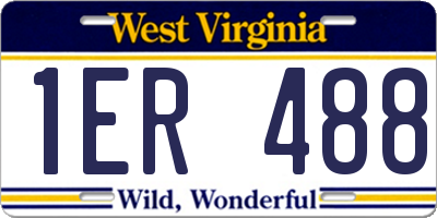 WV license plate 1ER488