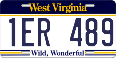 WV license plate 1ER489