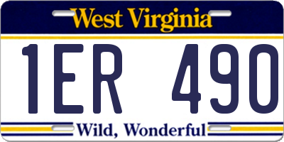 WV license plate 1ER490