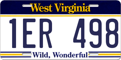 WV license plate 1ER498