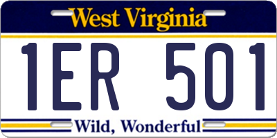 WV license plate 1ER501