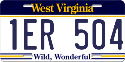 WV license plate 1ER504