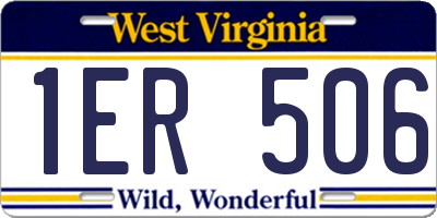 WV license plate 1ER506
