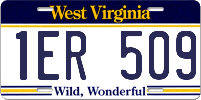 WV license plate 1ER509