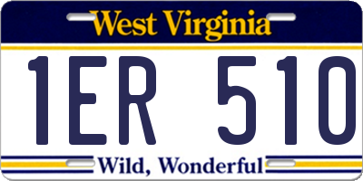 WV license plate 1ER510
