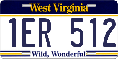 WV license plate 1ER512