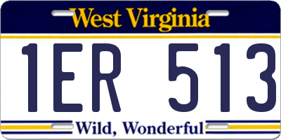 WV license plate 1ER513